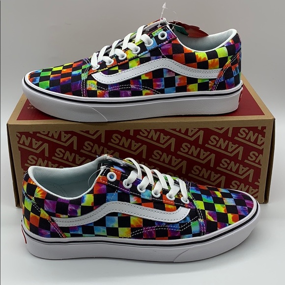 VANS COMFYCUSH OLD SKOOL Tie-Dye CHECKERBOARD WMNS - Picture 12 of 16
